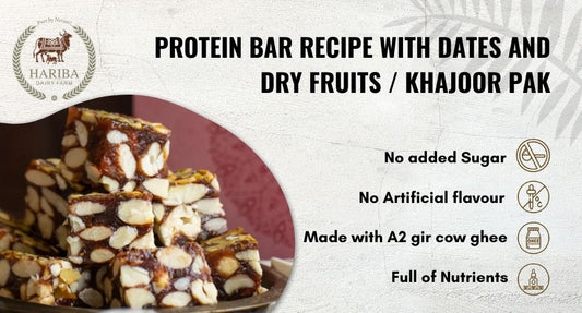 Protein Bar Recipe With Dates And Dry Fruits / Khajoor Pak
