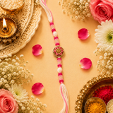 Rakshabandhan Special: Golden Mixed Sweet Box with Rakhi